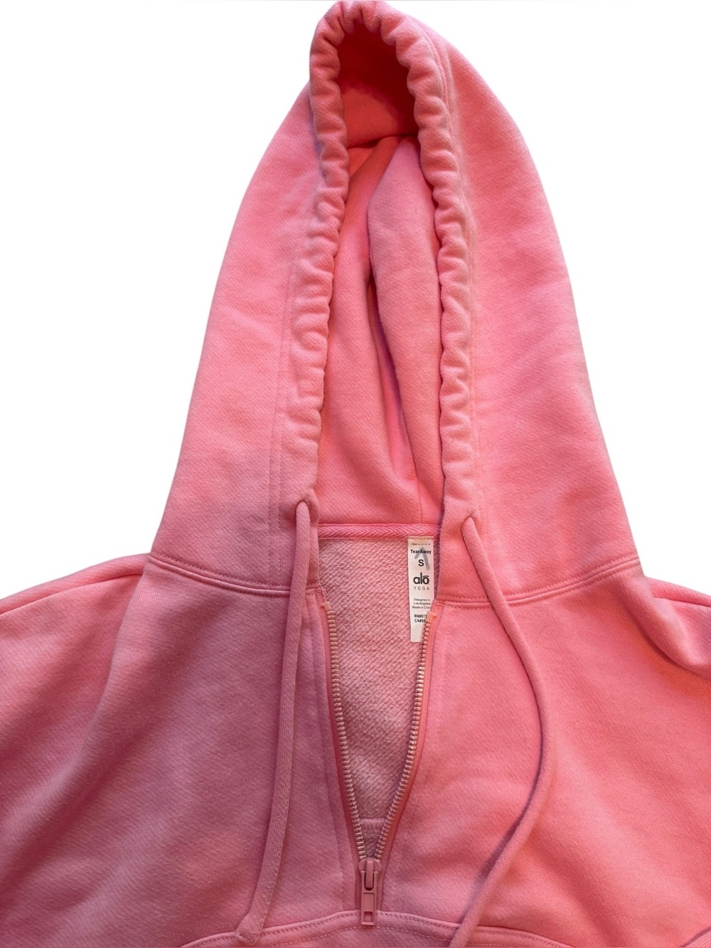 Alo Yoga Stadium Half Zip Hoodie in Macaron Pink - Picture 5 of 9